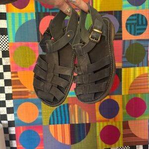 Black Duckfeet Ringkobing Leather Sandals | Size 35